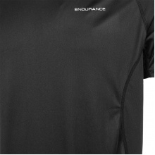 Endurance Sport-Tshirt Lasse - atmungsaktiv, reflektierende Elemente - schwarz Herren